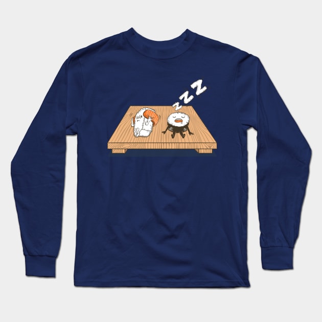 sushi snore Long Sleeve T-Shirt by coffeeman